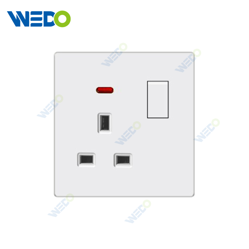 ULTRA THIN SERIES 15A Switch Socket W/Without neon With PC Materical Different Color Home Socket 