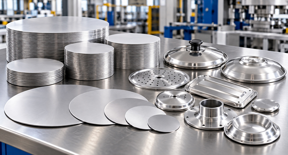 Aluminum lids and appliance blanks
