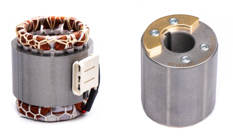 85-mm-Stator und Rotor mit verteilter Wicklung