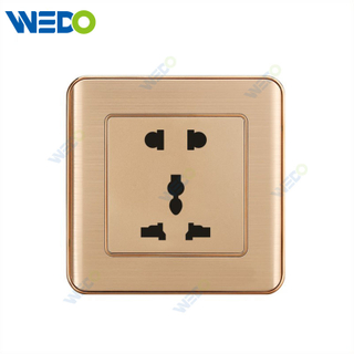 C32 Aluminium Gold 15A 5 Pin Multi Function Socket 
