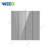 ULTRA THIN A1Series 3Gang 1way switch and socket Glass and Acrylic 16A 220V Different Color Different Style Fashion Design Wall Switch 