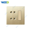 ULTRA THIN A3 Series 2gang 2way and 2gang 2pin socket Different Color Different Style Fashion Design Wall Switch 