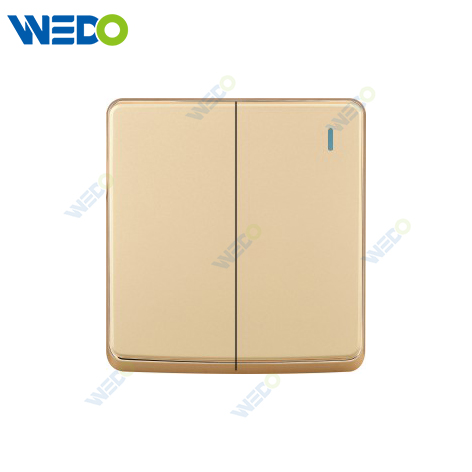 S1 Series 2G 16A 250V Light Electric Wall Switch Socket 86*86cm PC Material with Chrome Frame Home Switches