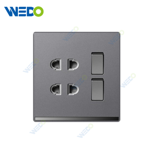 ULTRA THIN A4 Series 1 gang 1way switch and 2 gang 2 pin socket Different Color Different Style Fashion Design Wall Switch 