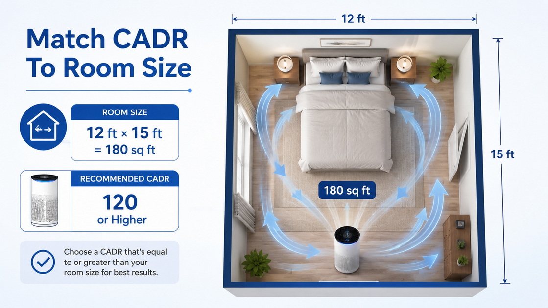 3Choisissez la bonne taille de purificateur d’air