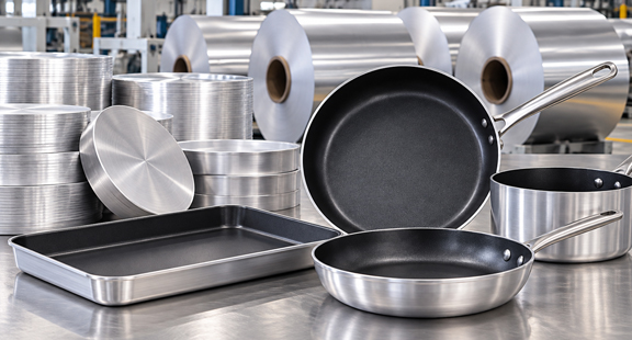 Coated aluminum for non-stick cookware