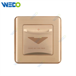 C32 PC Insert Card To Get Power Socket Gold Electrical Switch Sockets Customized Factory Wall Switch