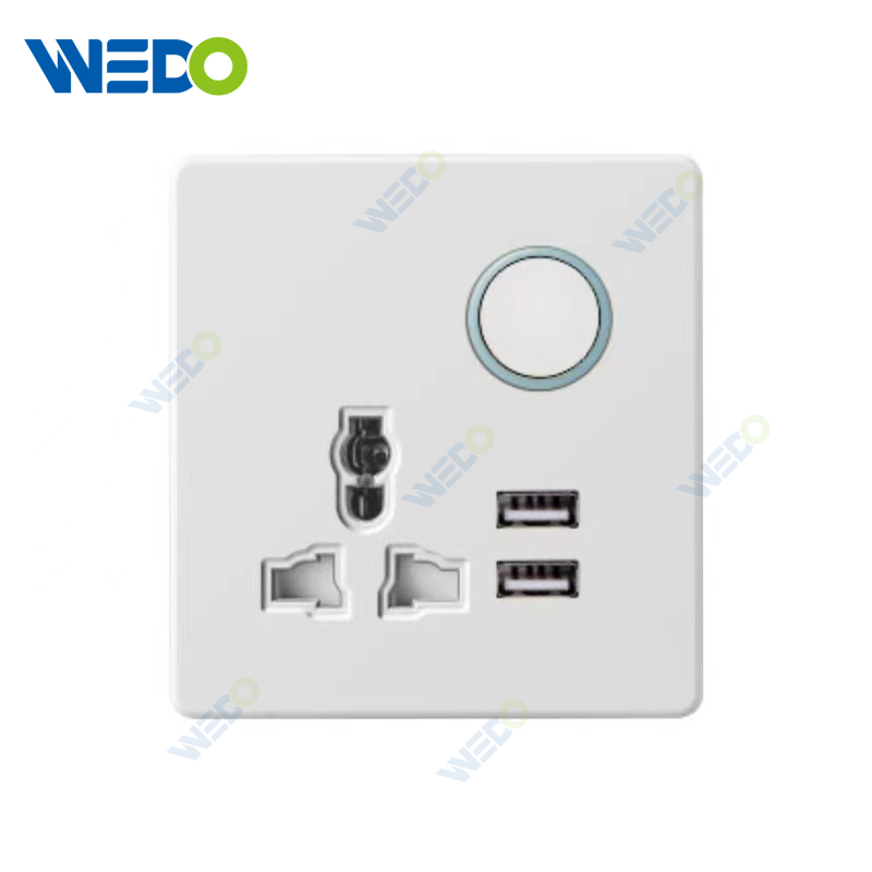 PC MF Switched Socket/+2USB Reset Switch Socket for Home