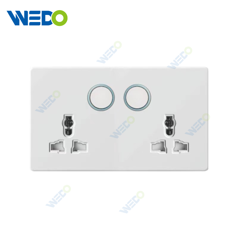 PC Double 13A MF Switch Socket/+2USB Reset Switch Socket for Home