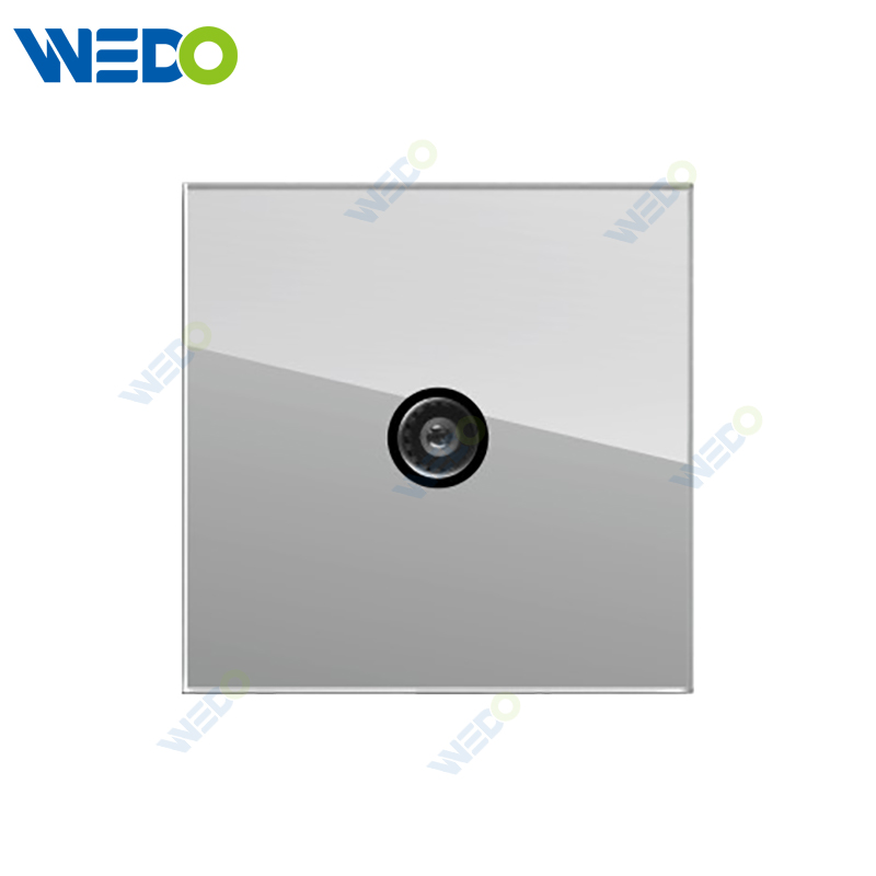 D90 Series TV / Double TV 250V Light Electric Wall Switch Socket Glass Plate+PC Bottom Material Modern Sockets