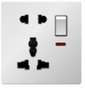 Ultra Slim Switch Socket MF 3 Pin&13A & MF 5 Pin &15A Socket Innovative Design Generous Appearance B50 Series Switch Socket 