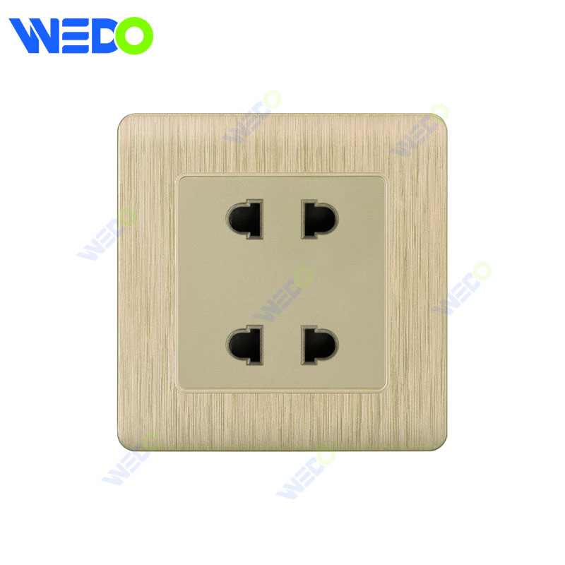 C20 86mm*86mm Home Switch White/silver/gold 2 PIN 4 PIN 6 PIN SOCKET Light Electric Wall Switch PC Cover with IEC Certificate