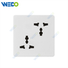 C85 Wall Switch Push On Off UK Standard Electric Switch Socket UK Standard White 2GANG MF SOCKET