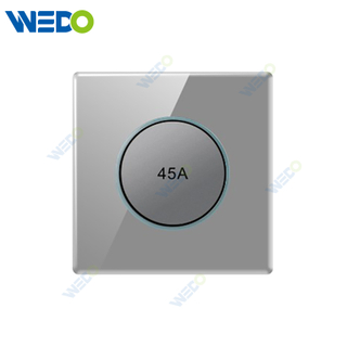 S6 Series 45A Switch with LED Light Ring 250V Light Electric Wall Switch Socket Tempered Glass Material Modern Sockets