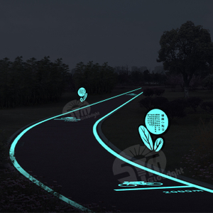 Landscaping Footpath Sign, Inorganic Self-luminous Material，glow in The Dark， Energy-saving Low-carbon Material