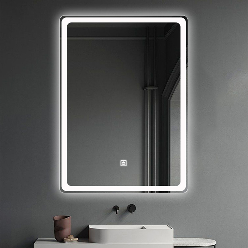 backlit bathroom mirror