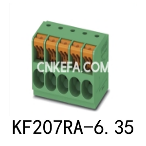 KF207RA-6.35 Spring type terminal block